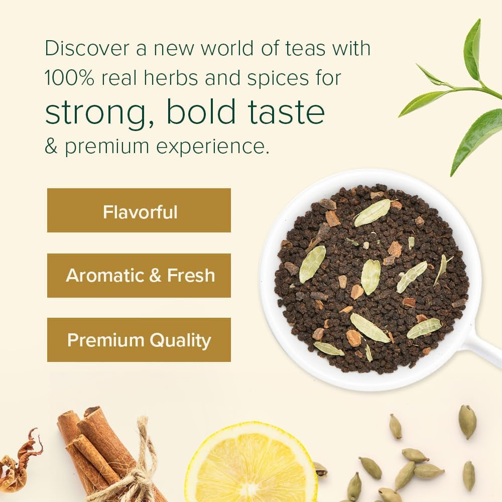 Top 10 Favourites Tea Sampler Set | Loose Leaf Tea (50+ Cups) | Tea Variety Pack with Green, Herbal, Black & Chai Brew | Vacuum Sealed for Freshness | Brew Hot & Col
