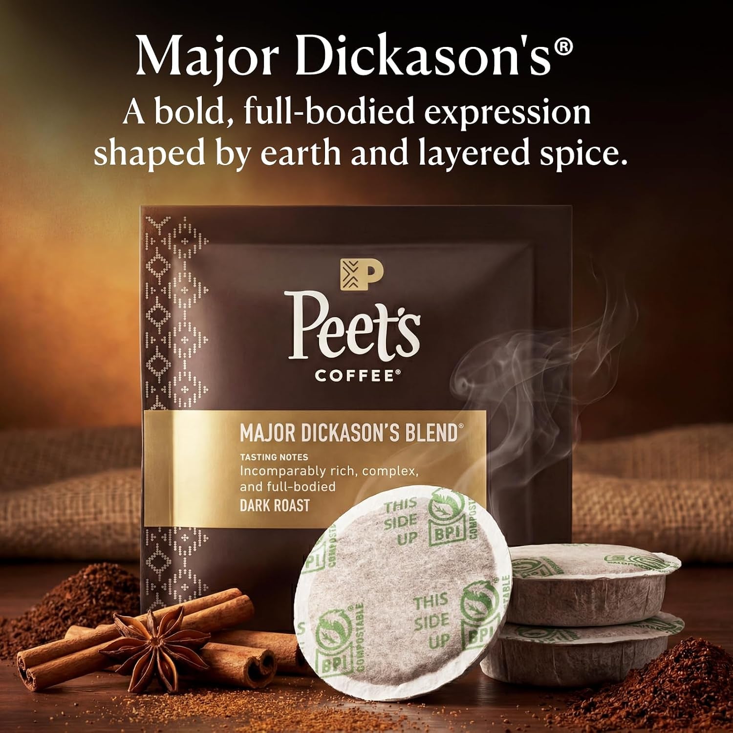 Peet’S Major Dickason’S Coffee Pods – 48 Count (3 Packs of 16) – Dark Roast with Bold, Rich Flavor and Smooth Finish – Compatible with Pelecom Coffee Machines – Peet’S Coffee Pods & Capsules