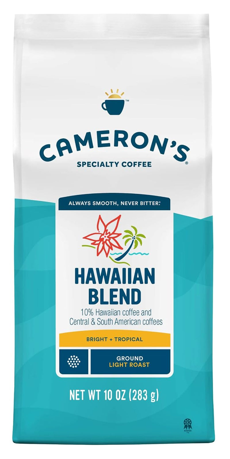 Roasted Ground Coffee Bag, 10% Hawaiian Coffee Blend, 10 Ounce, Pack of 6 NEW