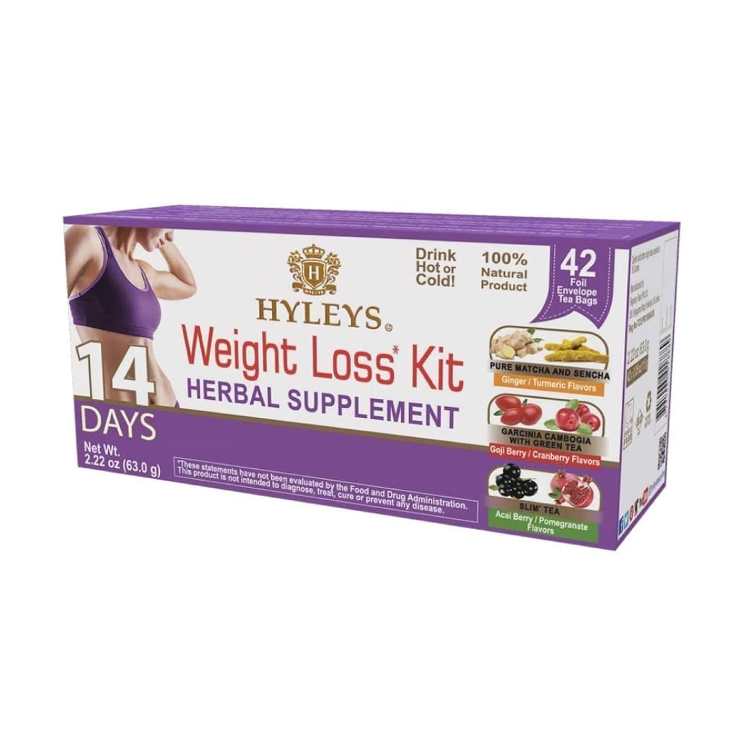 14 Day Weight Loss Tea, Garcinia & Matcha Green Tea, 42 Tea Bags