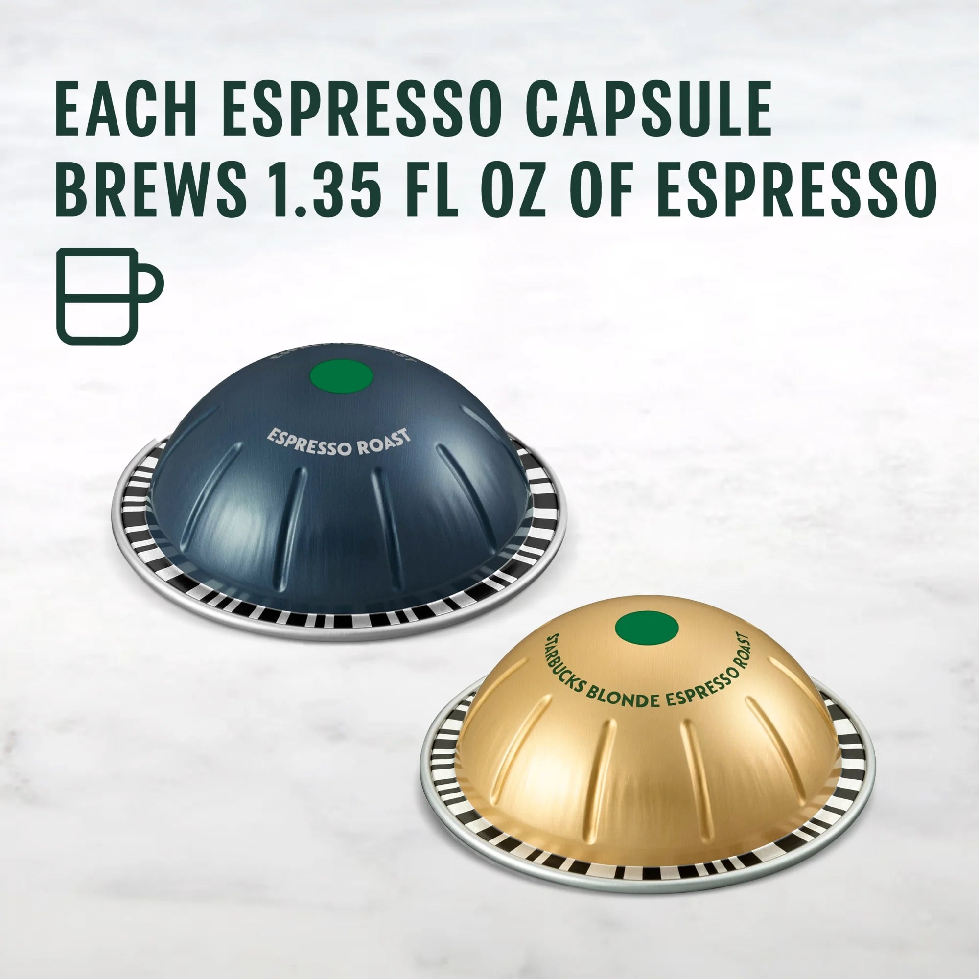 (6 Pack)  by Nespresso Vertuo, Espresso Light and Dark Roast Nespresso Pods, 120 Count