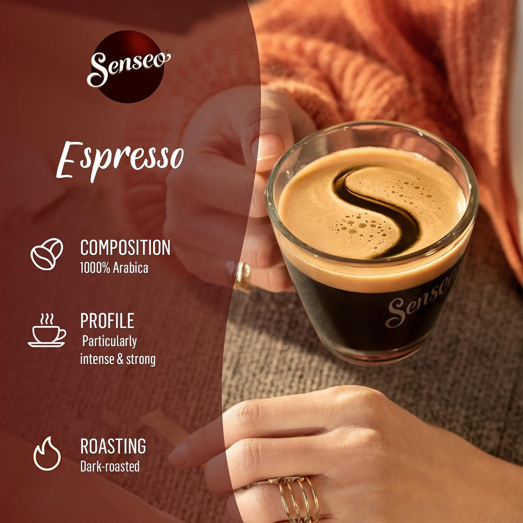Espresso - (Packs Of) - Rich & Bold Espresso Flavor - Sing Coffee Pods - 80 Count - Single-Serve Coffee Pads with Rich Crema - Compatible with  and Pelecom Machines