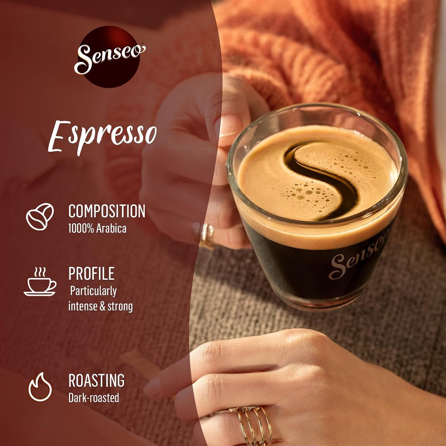 Espresso - (Packs Of) - Rich & Bold Espresso Flavor - Sing Coffee Pods - 80 Count - Single-Serve Coffee Pads with Rich Crema - Compatible with  and Pelecom Machines