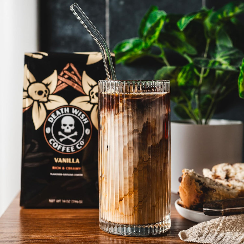 DEATH WISH COFFEE - Vanilla Ground Coffee (14 Oz) (Pack of 2)