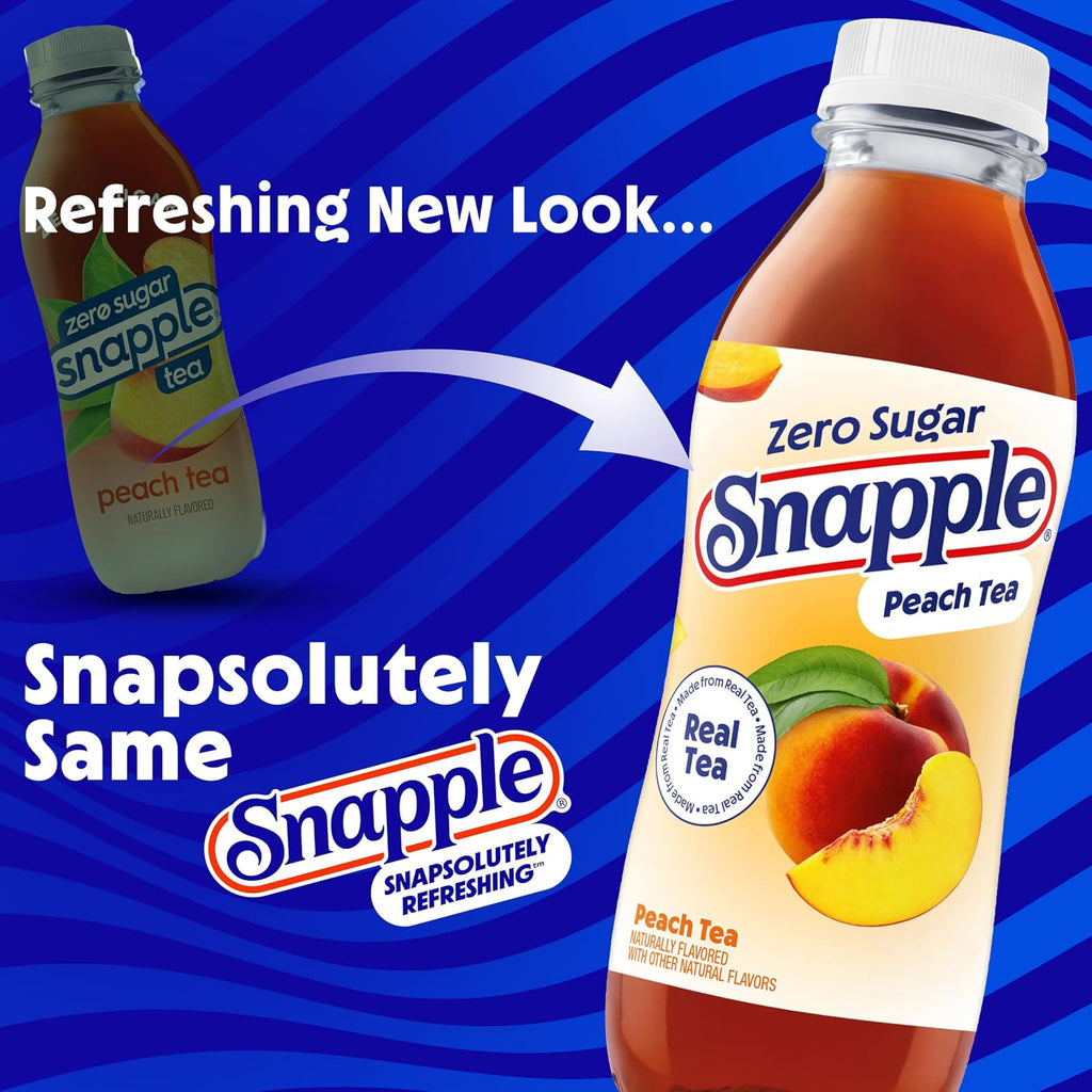 Zero Sugar Peach Tea, 16 Fl Oz Recycled Plastic Bottle