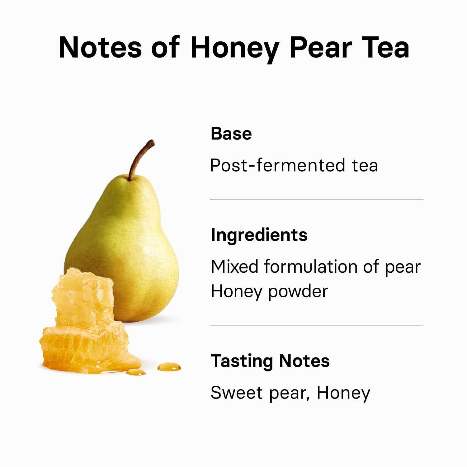 Honey Pear Tea (Sweet Pear & Honey Flavor), Fruit Tea Blend, Premium Teabags from Jeju Island, 20 Count (Pack of 2)