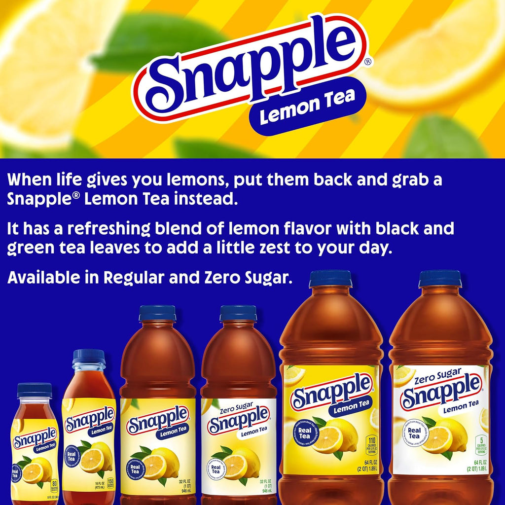 Zero Sugar Lemon Iced Tea, 16 Fl Oz, Pack of 12