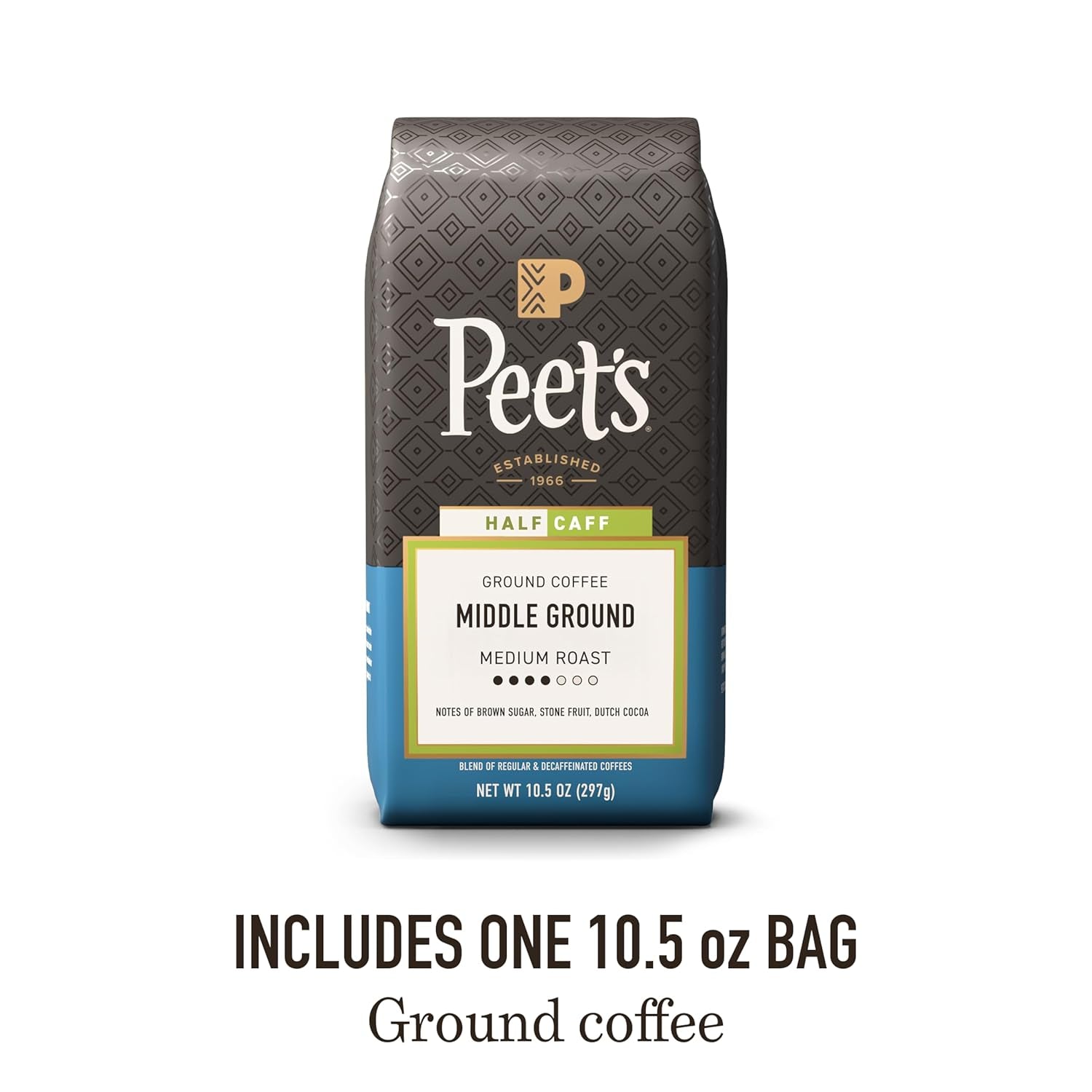 Peet'S Coffee Medium Roast Ground Coffee - Middle Ground, 10.5Oz Bag (Pack of 2)