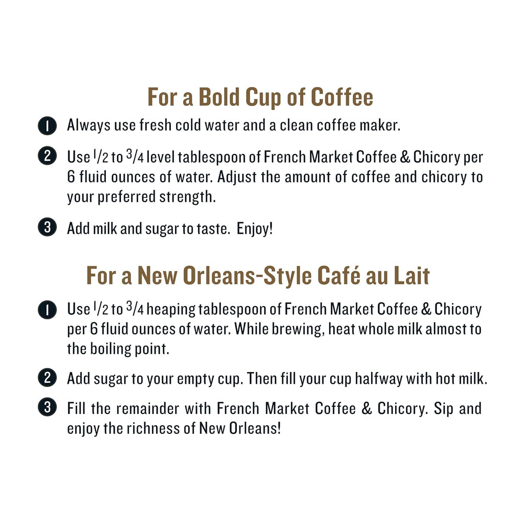 Coffee, Coffee and Chicory, Dark Roast Ground Coffee, 12 Ounce Can 3 Count (Pack of 2)