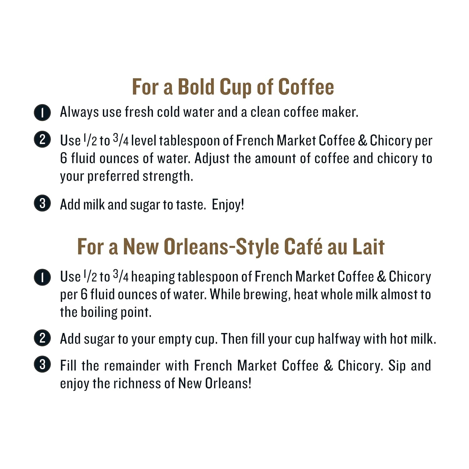 Coffee, Coffee and Chicory, Dark Roast Ground Coffee, 12 Ounce Can 3 Count (Pack of 2)