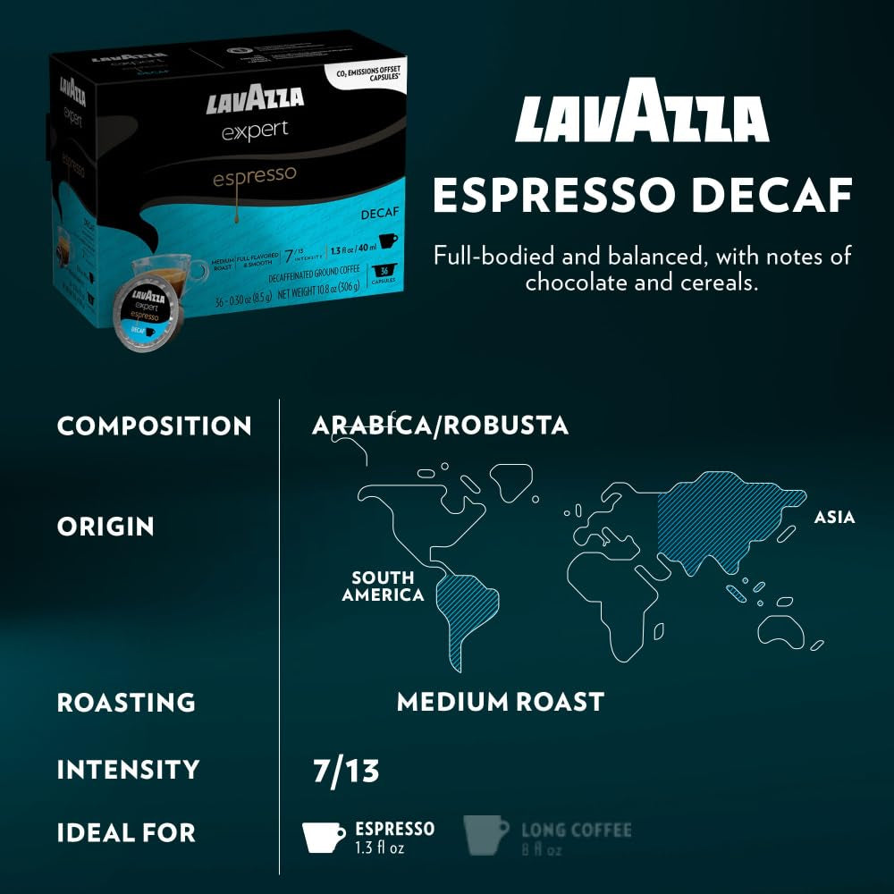 Lavazza Expert Variety Pack, Contains Light, Medium, and Dark Roast Espresso and Coffee Capsules, Compatible with Lavazza Classy Machines (36 Capsules)