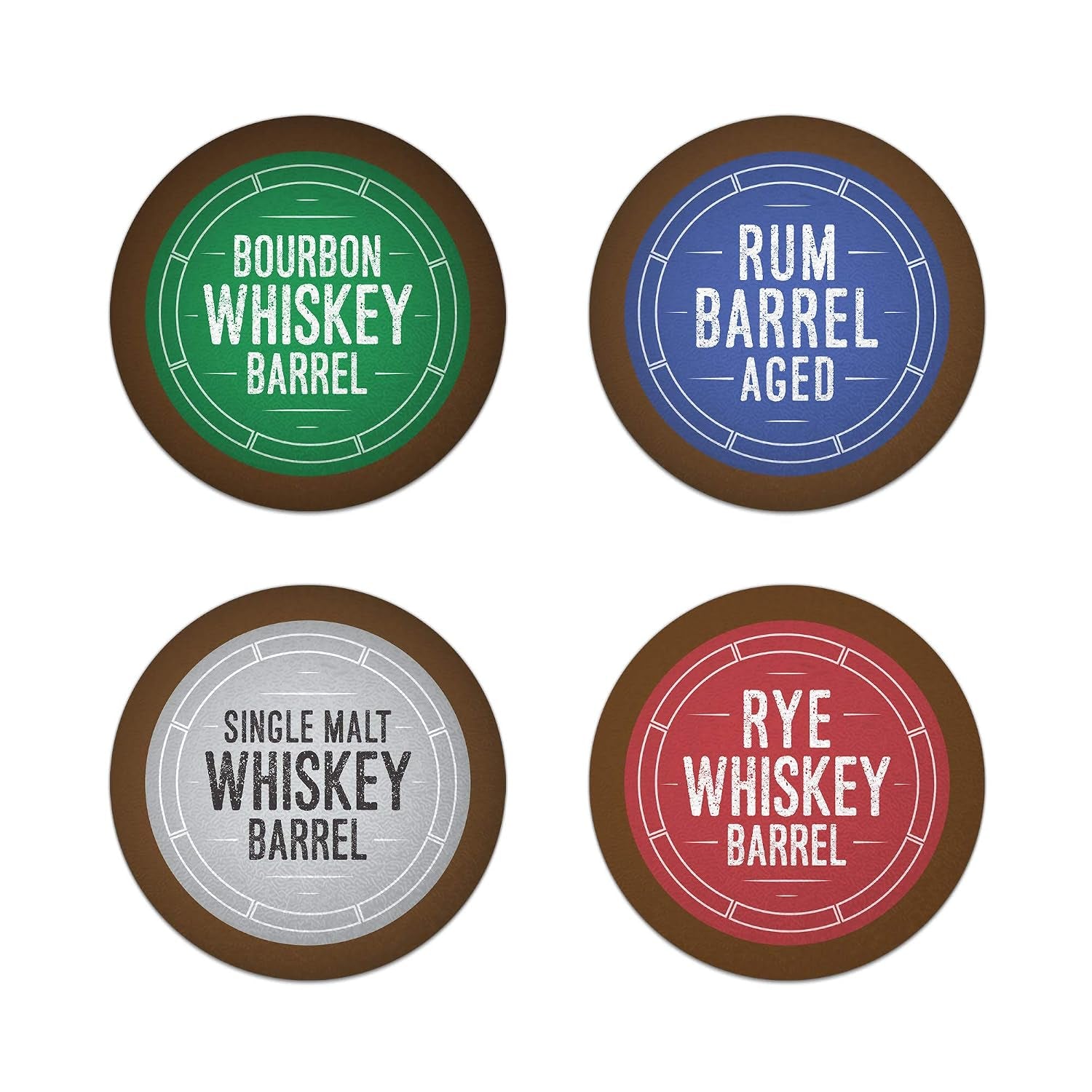 Bourbon Barrel Aged Coffee 24Ct Variety Pack Set and Rum Barrel Aged Coffee - Single Origin Rwanda Coffee Beans Aged in Thomas Tew RUM Barrels - 12 Oz Bags, Ground Coffee