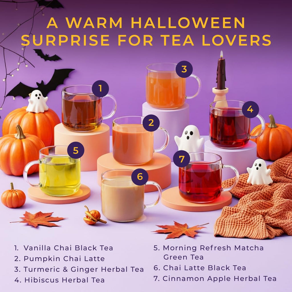 Halloween Tea Pod Collection Gift Set (16 Count) - Different Flavors Assorted Variety Pack