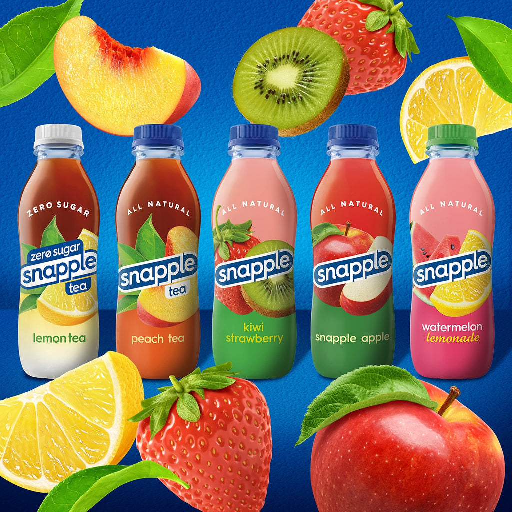 Snapple Zero Sugar Lemon Tea 16Oz Pack of 12 Low Calorie Refreshing Drink