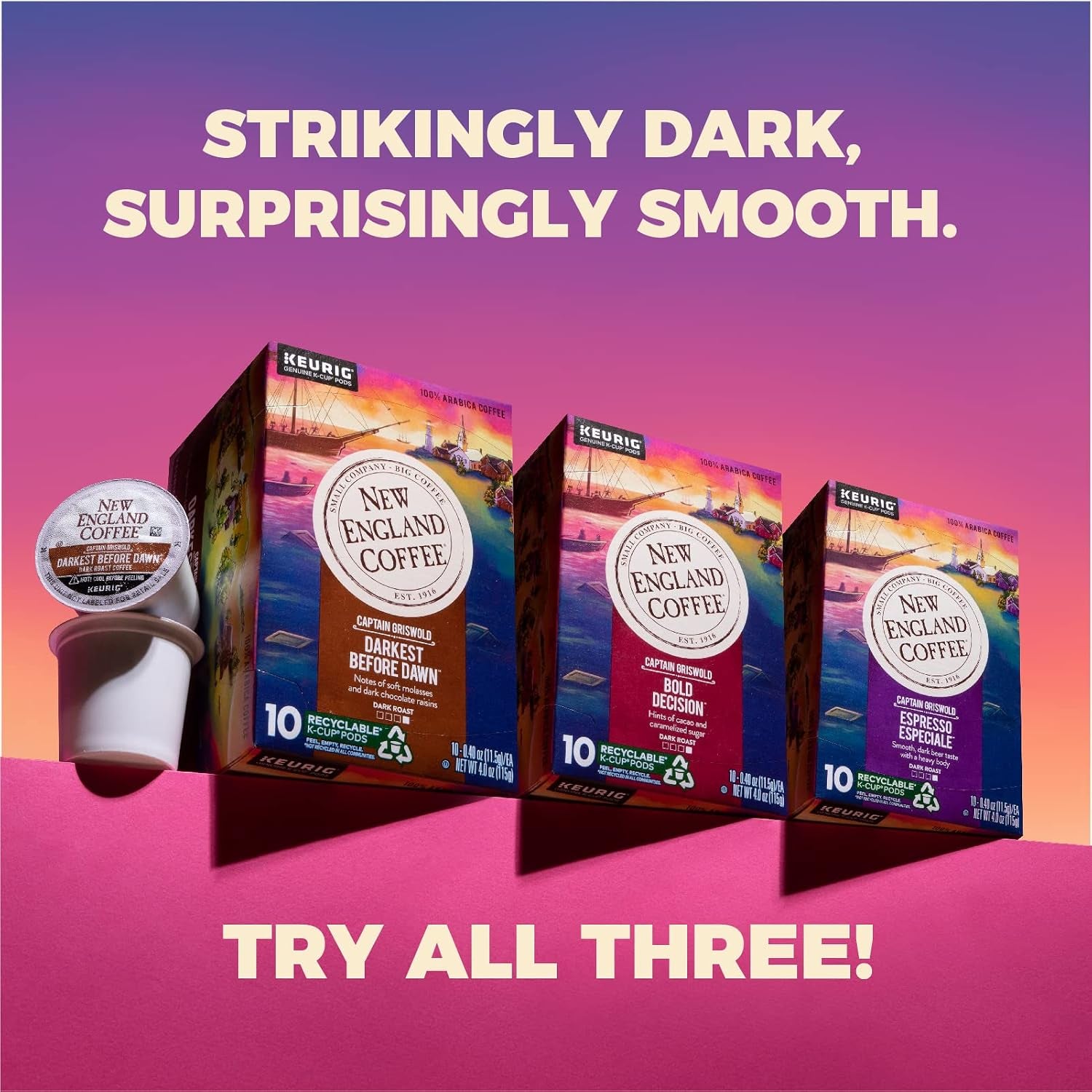 Dark Roast Ground Coffee Variety Pack - 10Oz Bag (Pack of 3)
