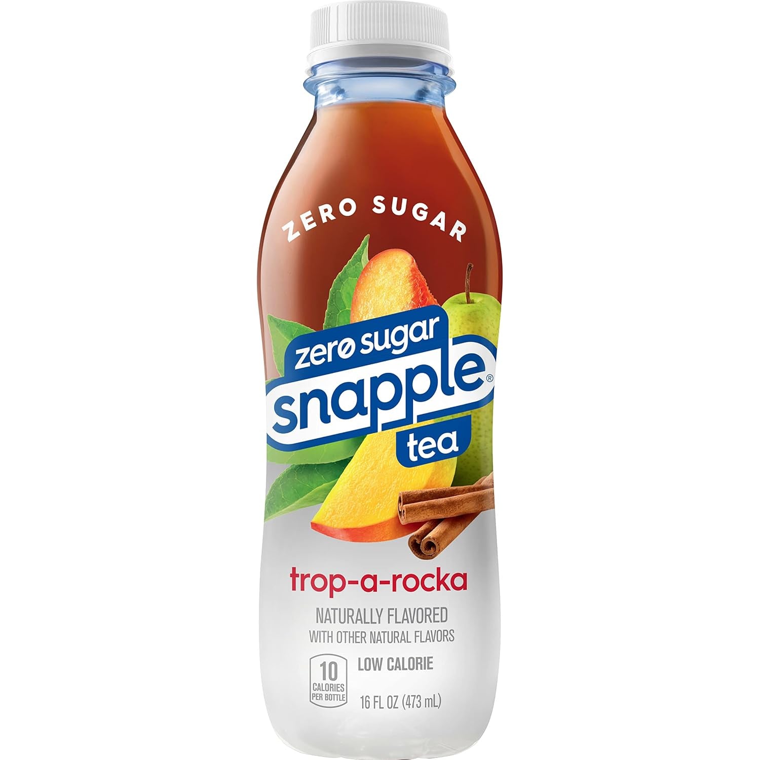 Zero Sugar Trop-A-Rocka Tea, 16 Fl Oz Recycled Plastic Bottle, 6 Pack