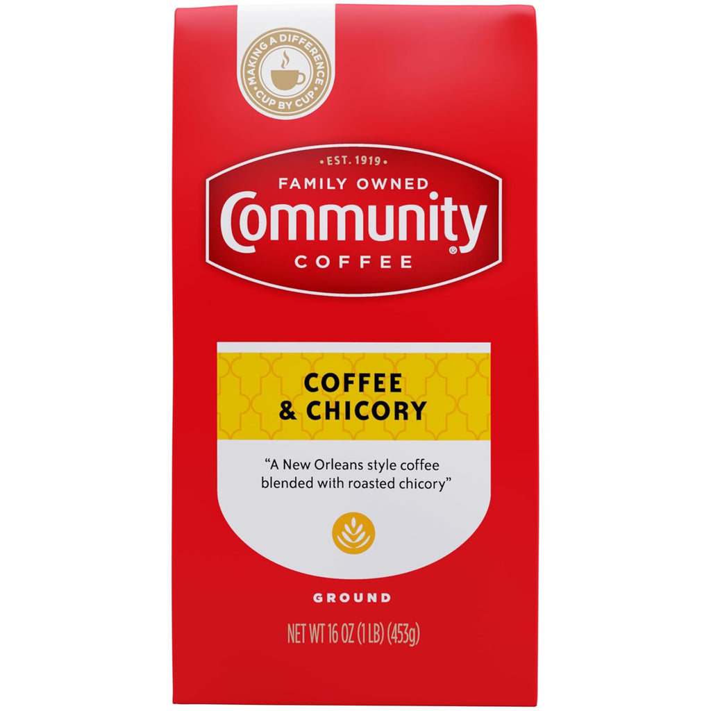 Coffee and Chicory Blend 16 Ounce, Medium Dark Roast Ground Coffee, Vacuum Packed 16 Ounce Bag (Pack of 1)