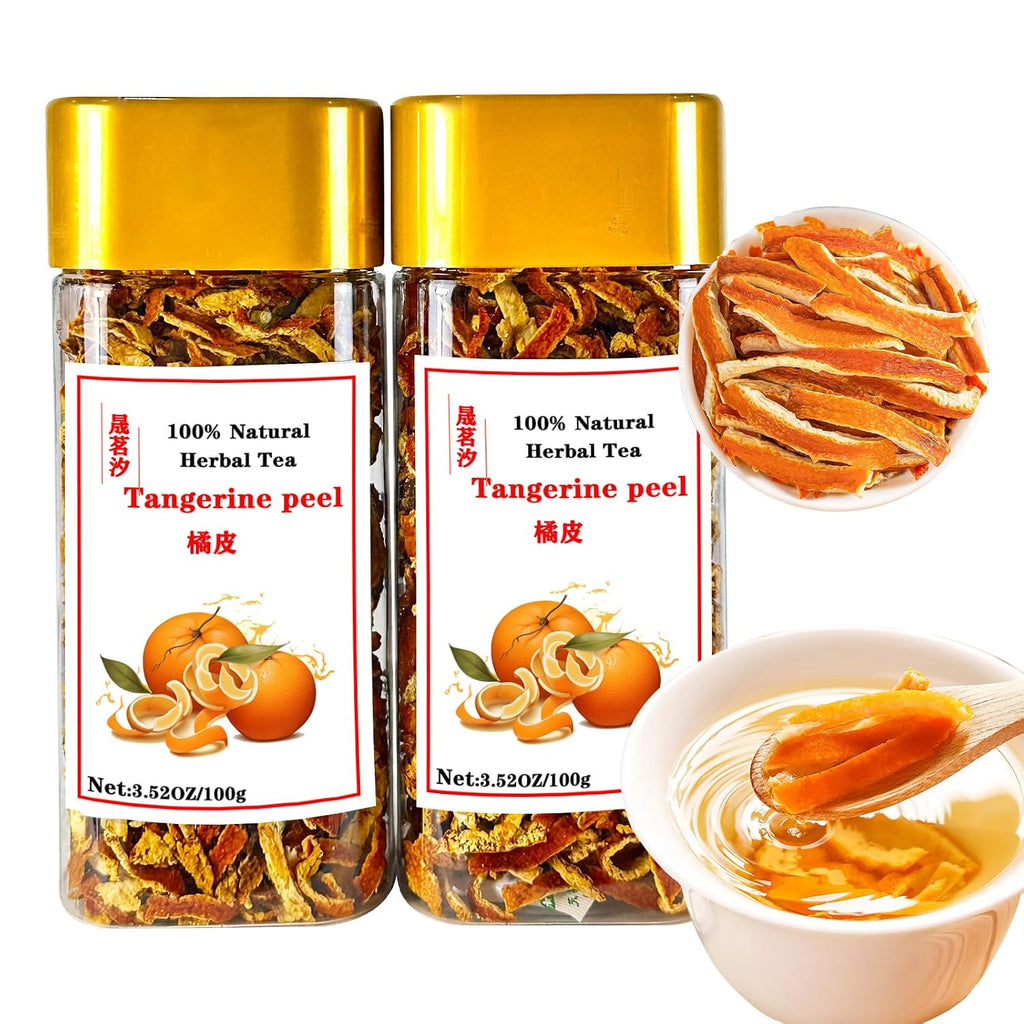 Shengmingxi Dried Tangerine Peel Dried 7.05Oz/200G Orange Peel Orange Peel Strips Citrus Peel Chen Pi Si Herbal Tea Chinese 橘皮 橘皮茶 陈皮丝 陳皮丝