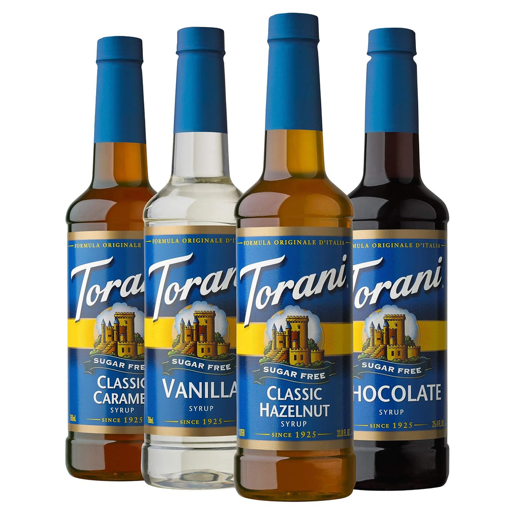 Sugar Free Flavored Drink Syrup Café Variety Pack, 25.4 Fl Oz 4 Pack