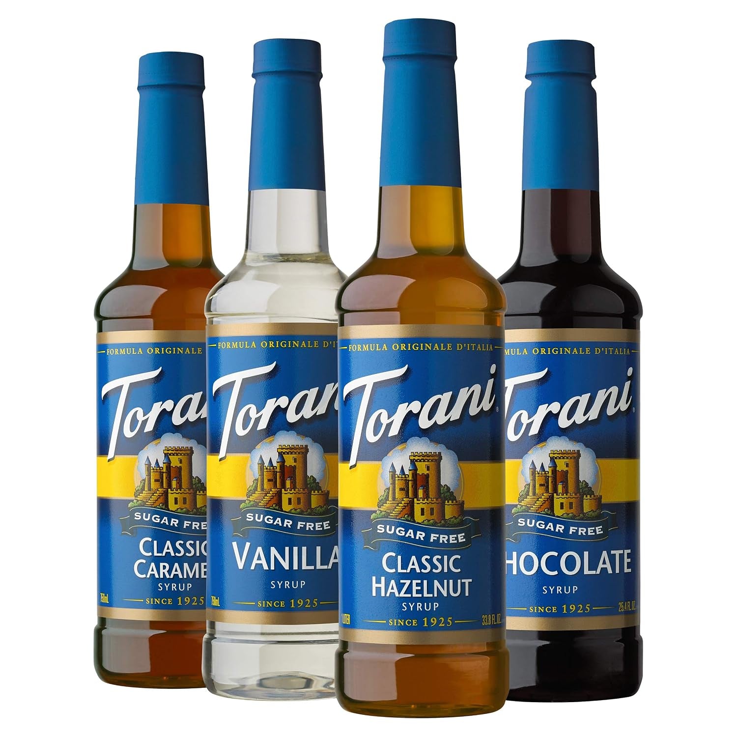 Sugar Free Flavored Drink Syrup Café Variety Pack, 25.4 Fl Oz 4 Pack