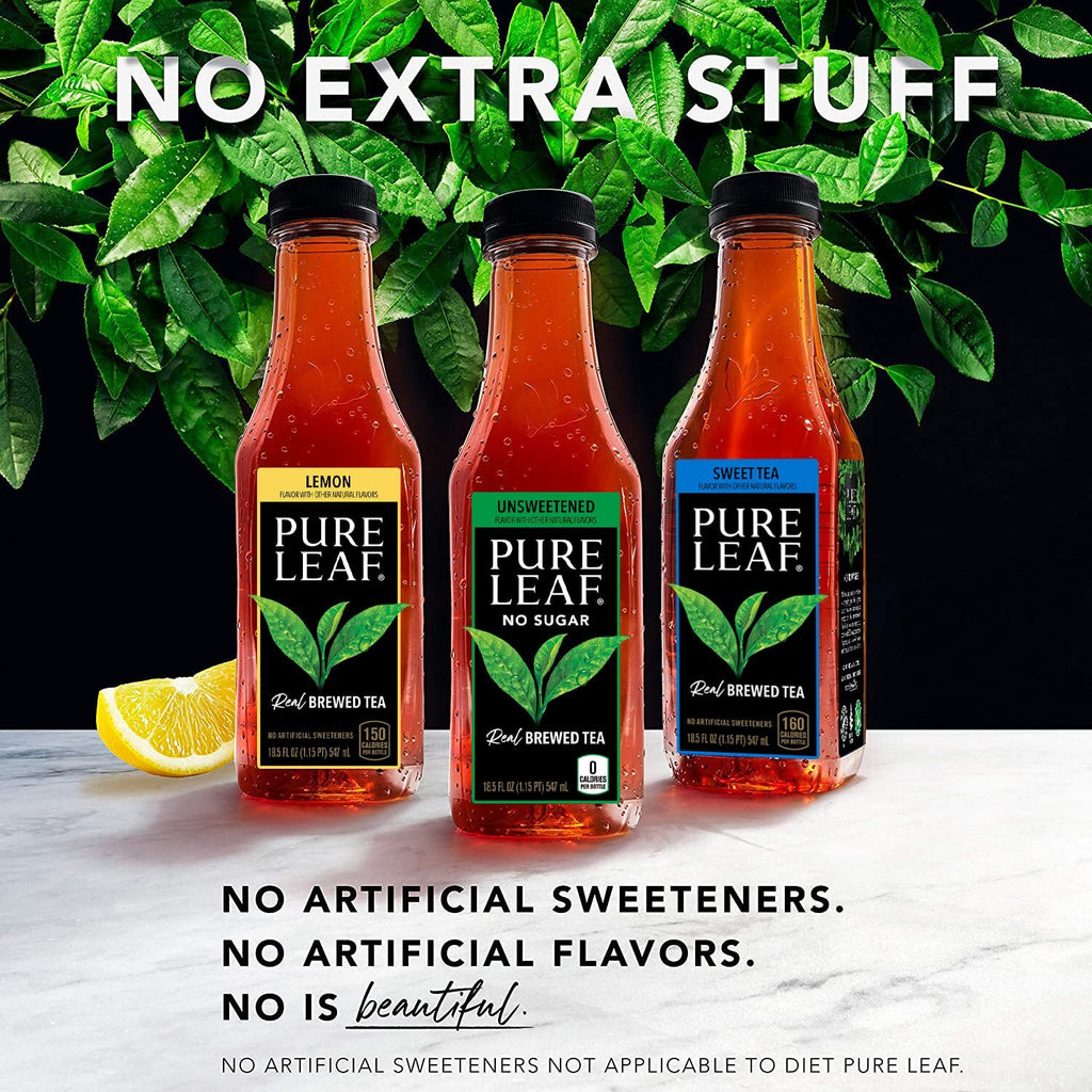 Pure Leaf Iced Tea Variety Pack 12 Bottles 18.5 Fl Oz Sweet Raspberry Lemon