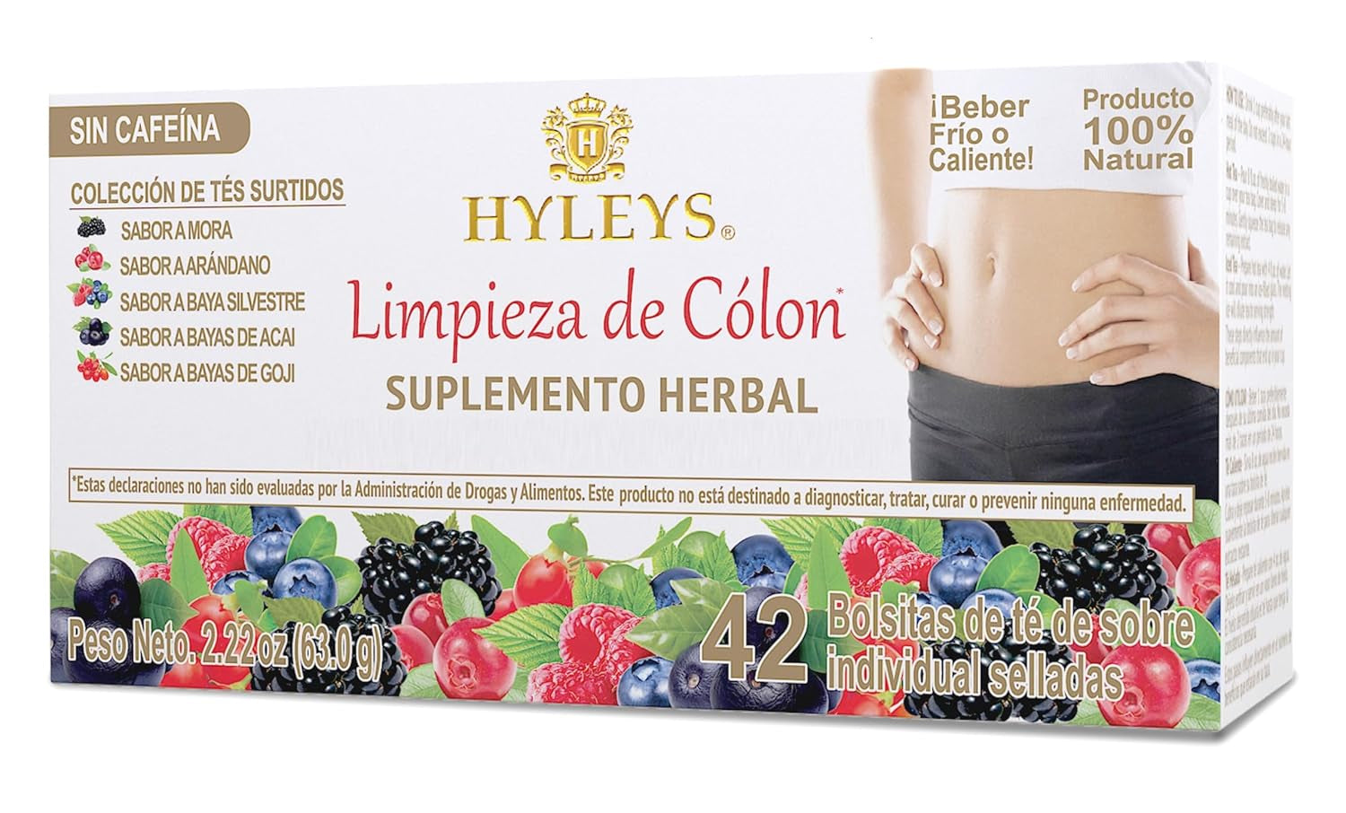 Colon Cleanse Tea, Assorted, 42 Individually Wrapped Herbal Tea Bags | Herbal Detox Tea with Senna, Fennel & Ginger, Supports Digestion, Regularity & Gut Reset, Caffeine Free, Gluten Free