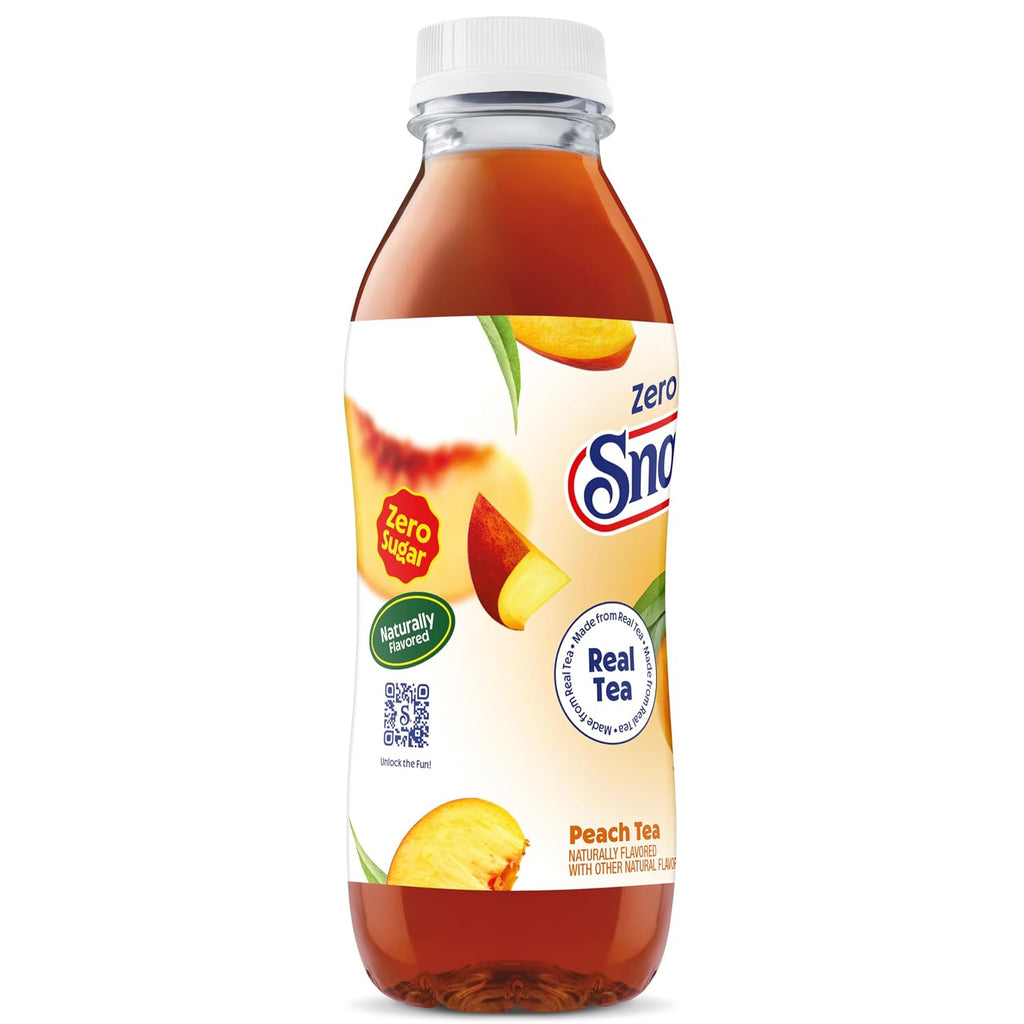 Zero Sugar Peach Tea, 16 Fl Oz Recycled Plastic Bottle