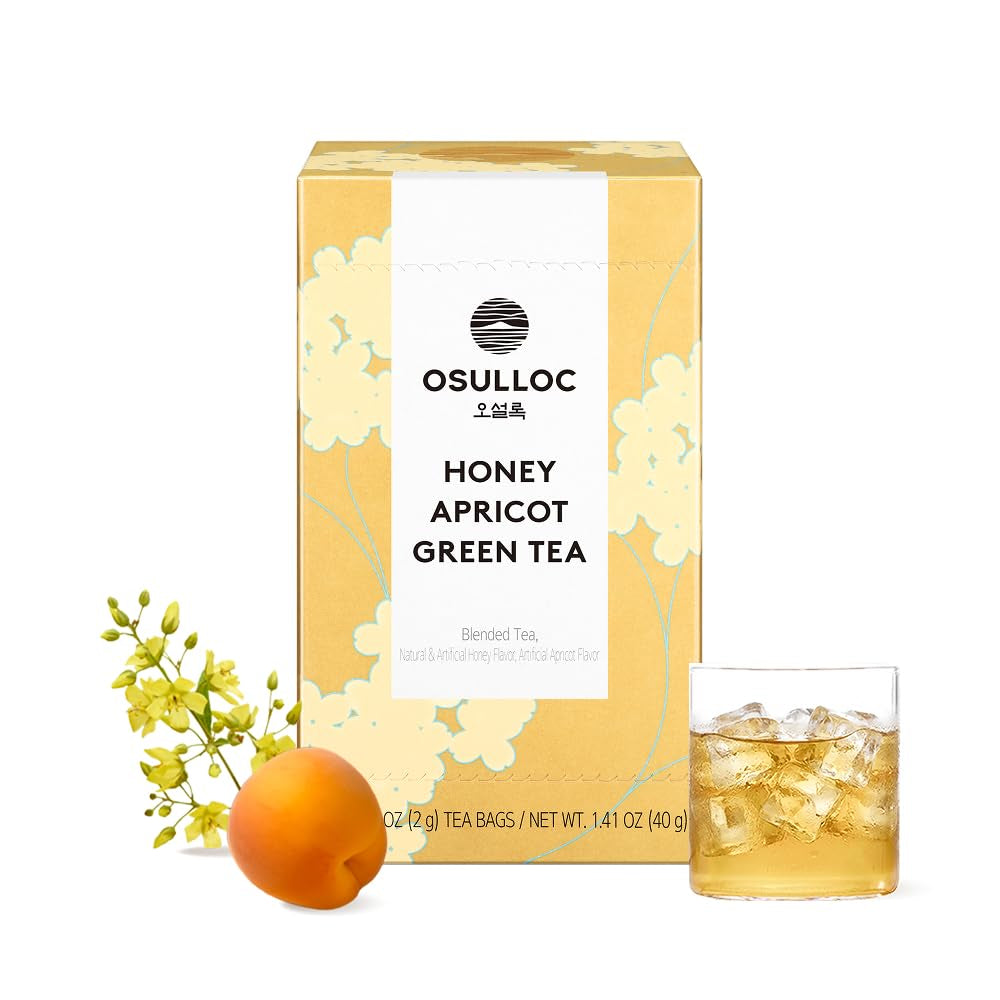 Canola & Apricot Tea (Aromatic Canola Flower & Apricot), Premium Blended Tea from Jeju, Tea Bag Series 20 Count