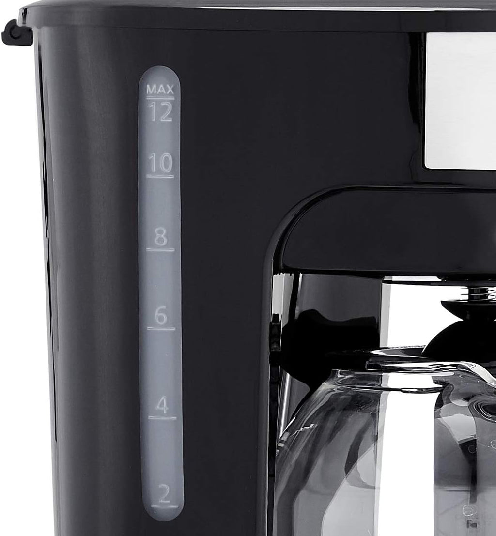 Coffee Makers, 12-Cup Coffee Machines with Reusable Filter, Coffee Pots, Black & Stainless Steel