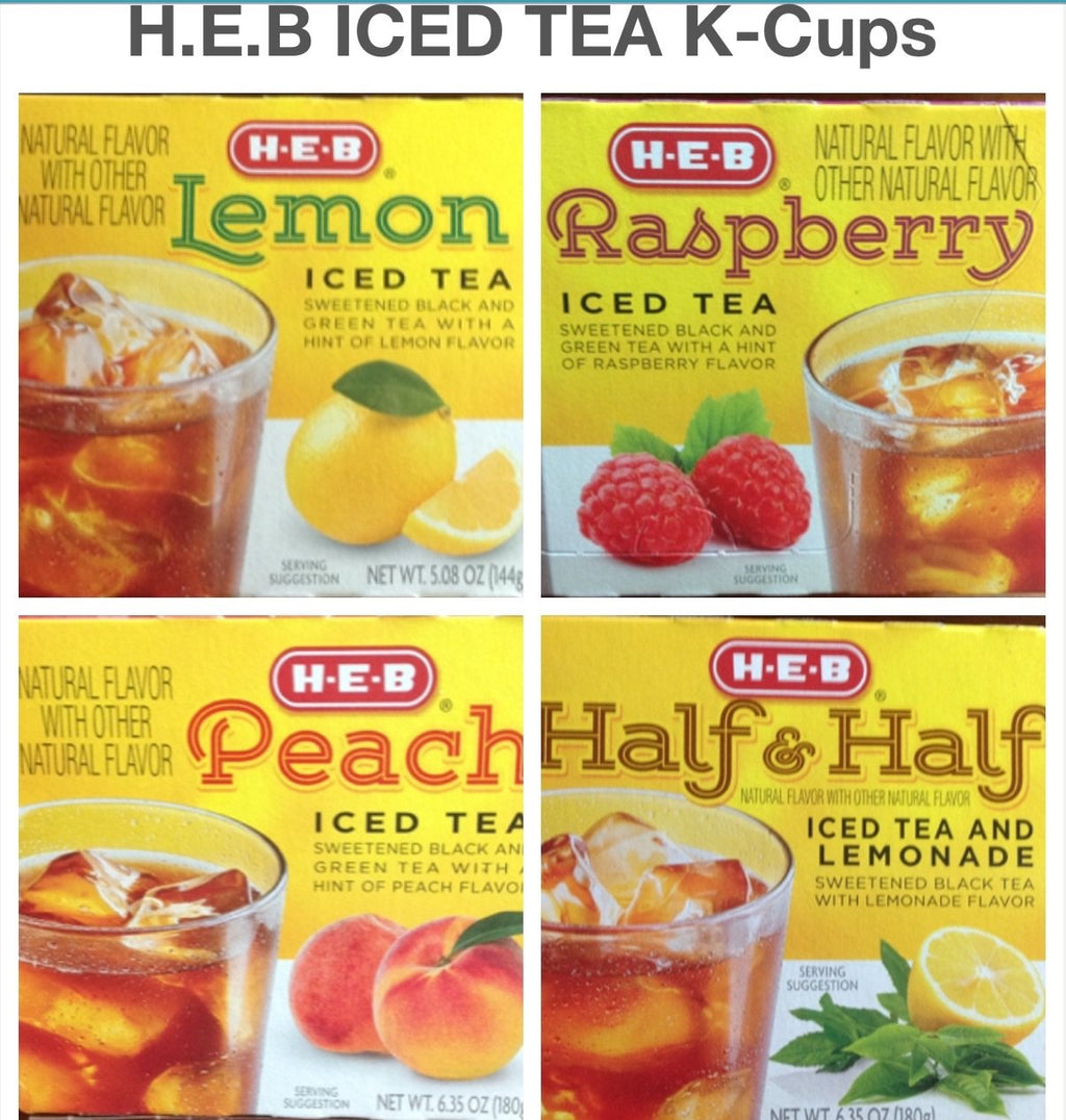 H.E.B Variety Iced Tea (Half and Half Iced Tea & Lemonade; Raspberry Iced Tea; Lemon Iced Tea; Peach Iced Tea) 48 Counts