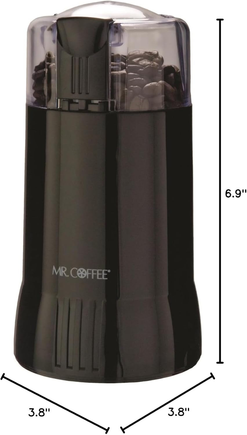 Mr. Coffee Electric Coffee Grinder|Coffee Bean Grinder| Spice Grinder, Black
