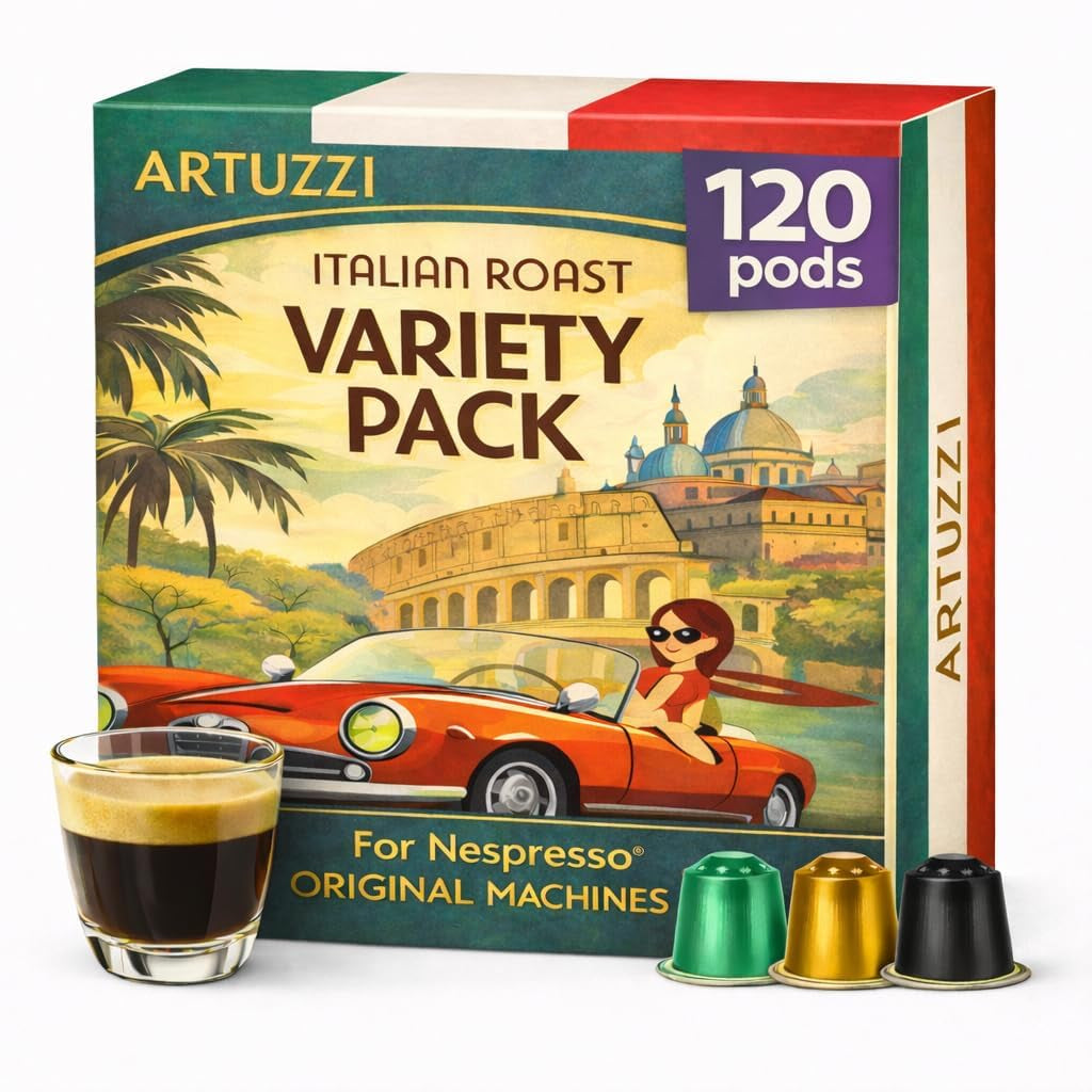 120Ct Espresso Pods for Nespresso Original Machines I Variety Pack | Compatible with Nespresso Original Machines I 3 Blends Espresso, Lungo & Ristretto I Intensity 8-10 I Aluminum & Recyclable