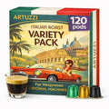 120Ct Espresso Pods for Nespresso Original Machines I Variety Pack | Compatible with Nespresso Original Machines I 3 Blends Espresso, Lungo & Ristretto I Intensity 8-10 I Aluminum & Recyclable