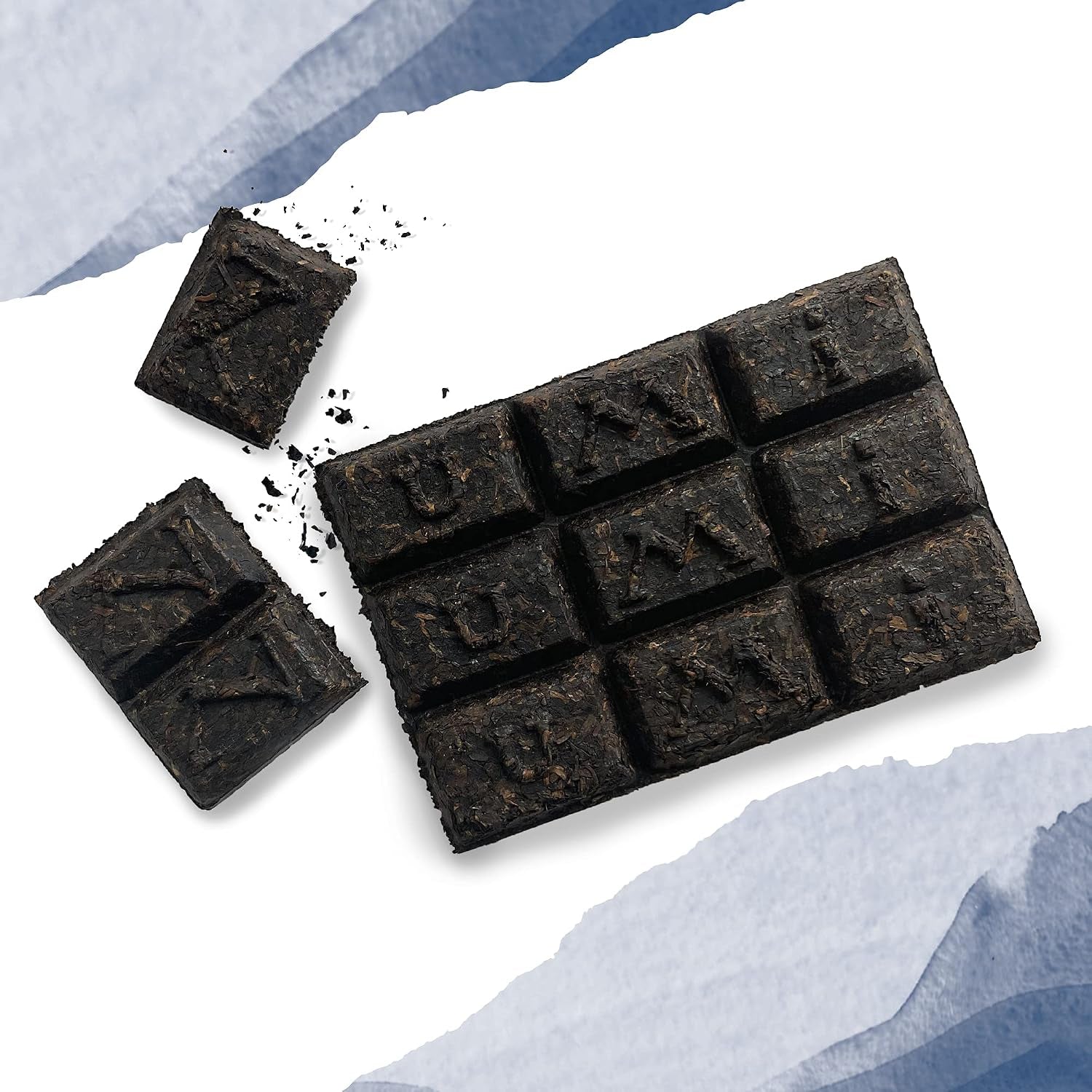 Numi Organic Aged Pu-Erh Tea Brick, Fermented Loose Yunnan Dark Black Tea | Bold, Earthy Yunnan Pu-Erh — 12 Bricks Brew up to 48 Pots