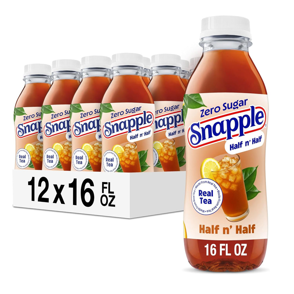 Zero Sugar Half 'N Half Tea, 16 Fl Oz Recycled Plastic Bottle, Pack of 12