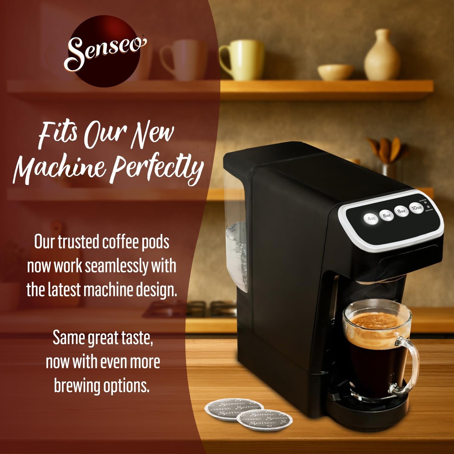 Espresso - (Packs Of) - Rich & Bold Espresso Flavor - Sing Coffee Pods - 80 Count - Single-Serve Coffee Pads with Rich Crema - Compatible with  and Pelecom Machines