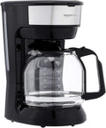 Coffee Makers, 12-Cup Coffee Machines with Reusable Filter, Coffee Pots, Black & Stainless Steel