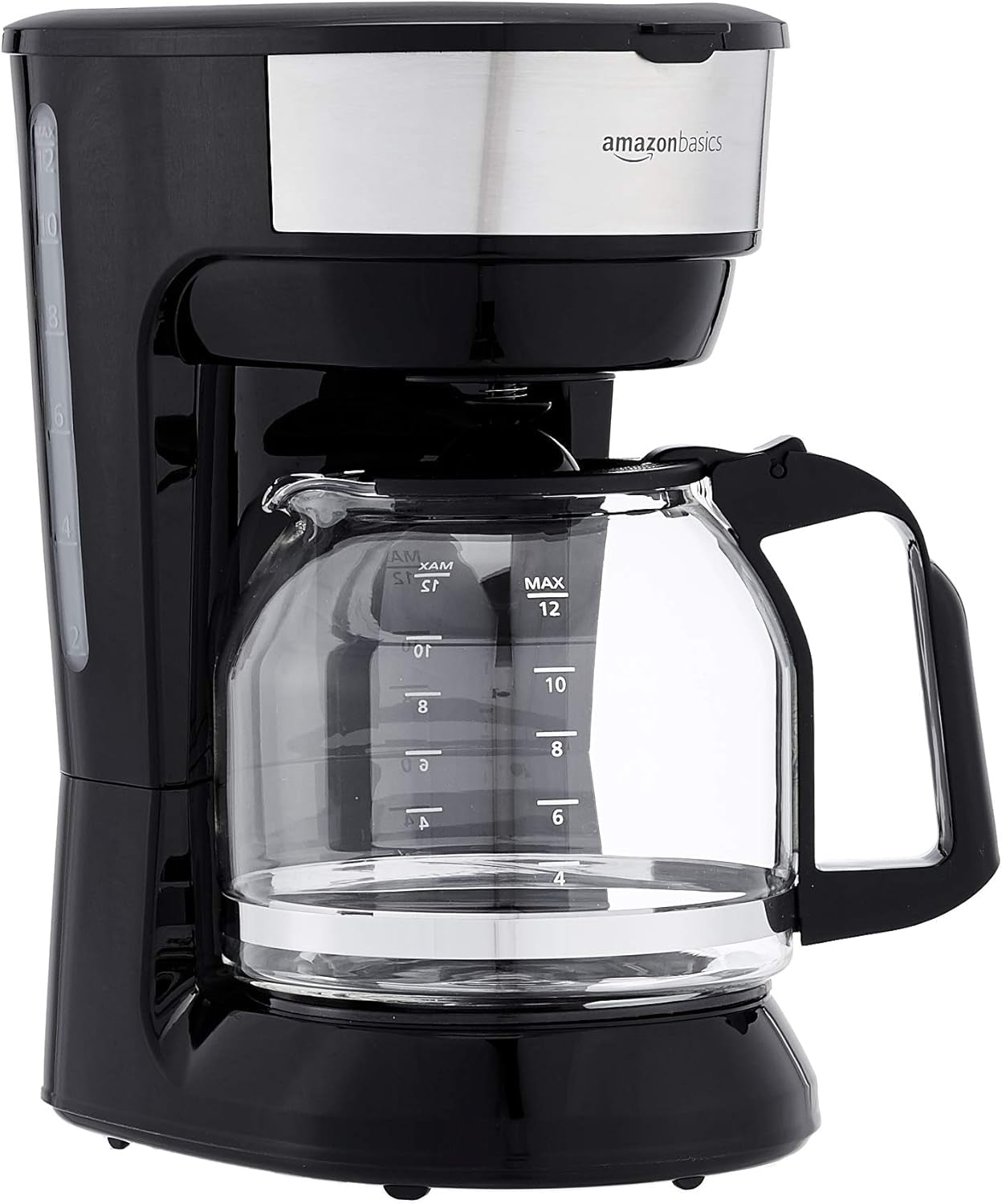 Coffee Makers, 12-Cup Coffee Machines with Reusable Filter, Coffee Pots, Black & Stainless Steel