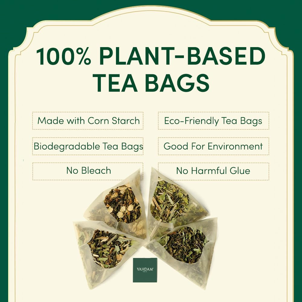 , Assorted Chai Tea Bags Sampler (5 Flavors, 20 Ecofriendly Pyramid Tea Bags) I Gift Ideas for Women & Men | Masala Chai Tea Varieties from India | Gluten Free & Non GMO | Gifts for Him/Her
