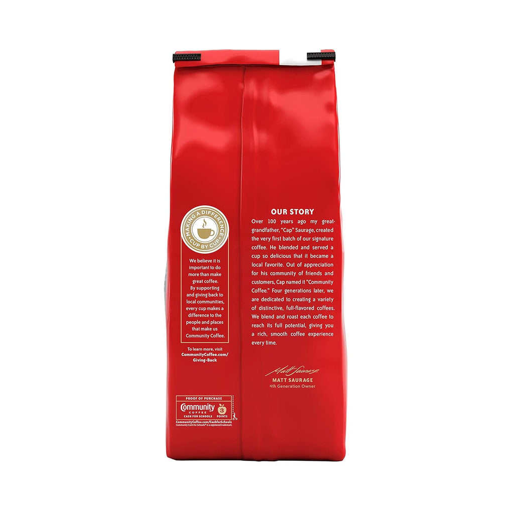 Coffee and Chicory Blend Coffee, Medium Dark Roast Ground Coffee, 32 Ounce Bag (Pack of 4)