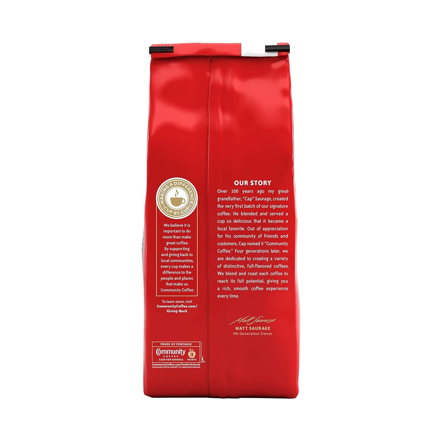 Coffee and Chicory Blend Coffee, Medium Dark Roast Ground Coffee, 32 Ounce Bag (Pack of 4)