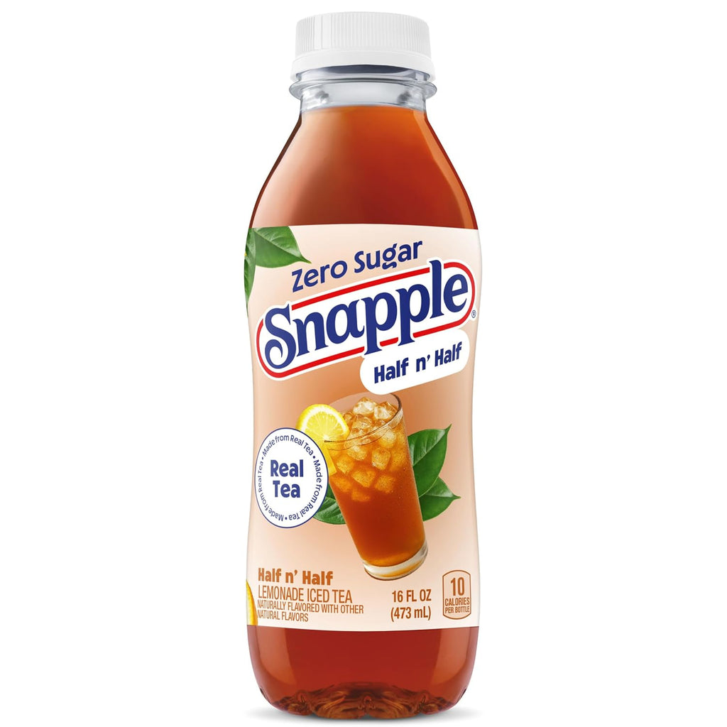 Zero Sugar Half 'N Half Tea, 16 Fl Oz Recycled Plastic Bottle, Pack of 12