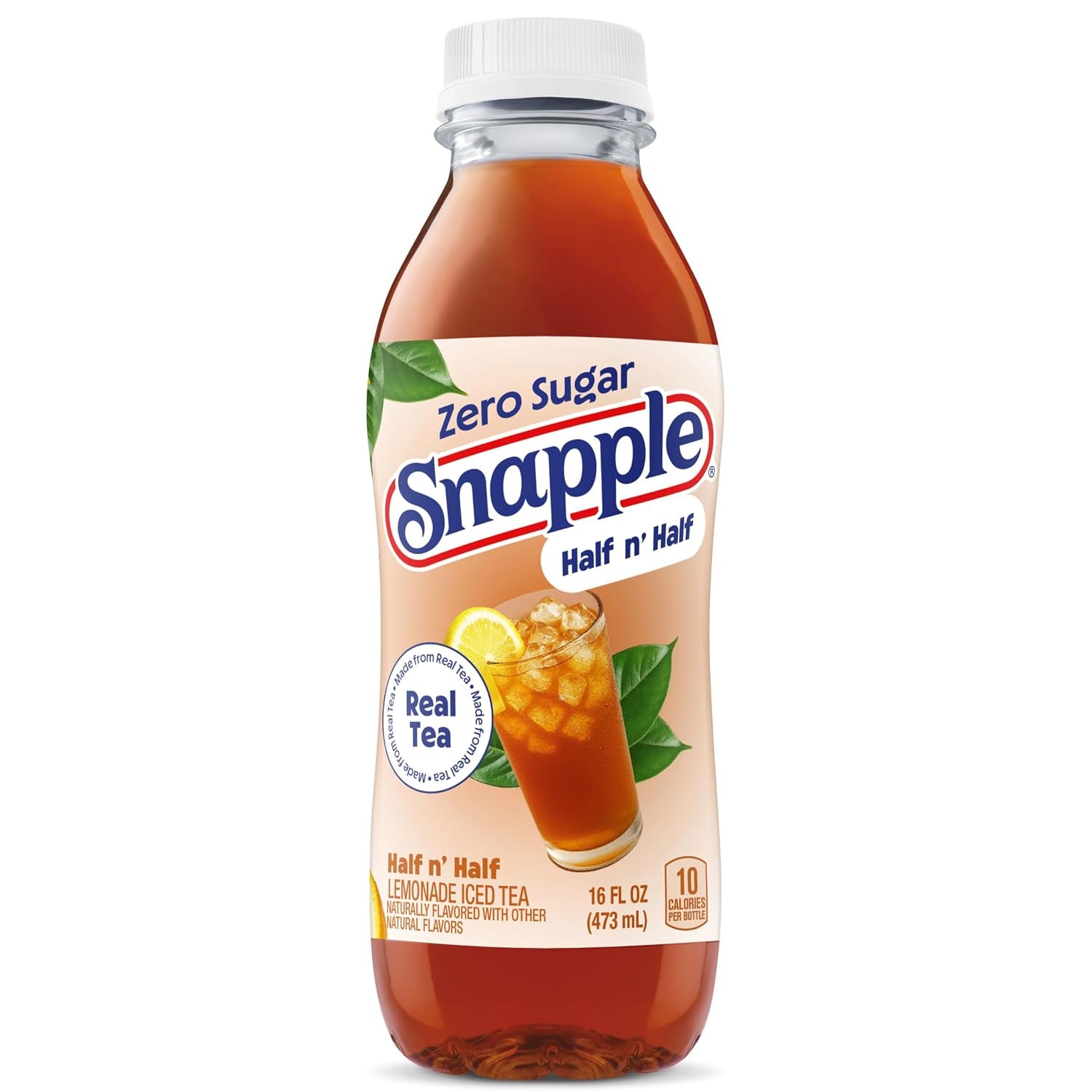Zero Sugar Half 'N Half Tea, 16 Fl Oz Recycled Plastic Bottle, Pack of 12