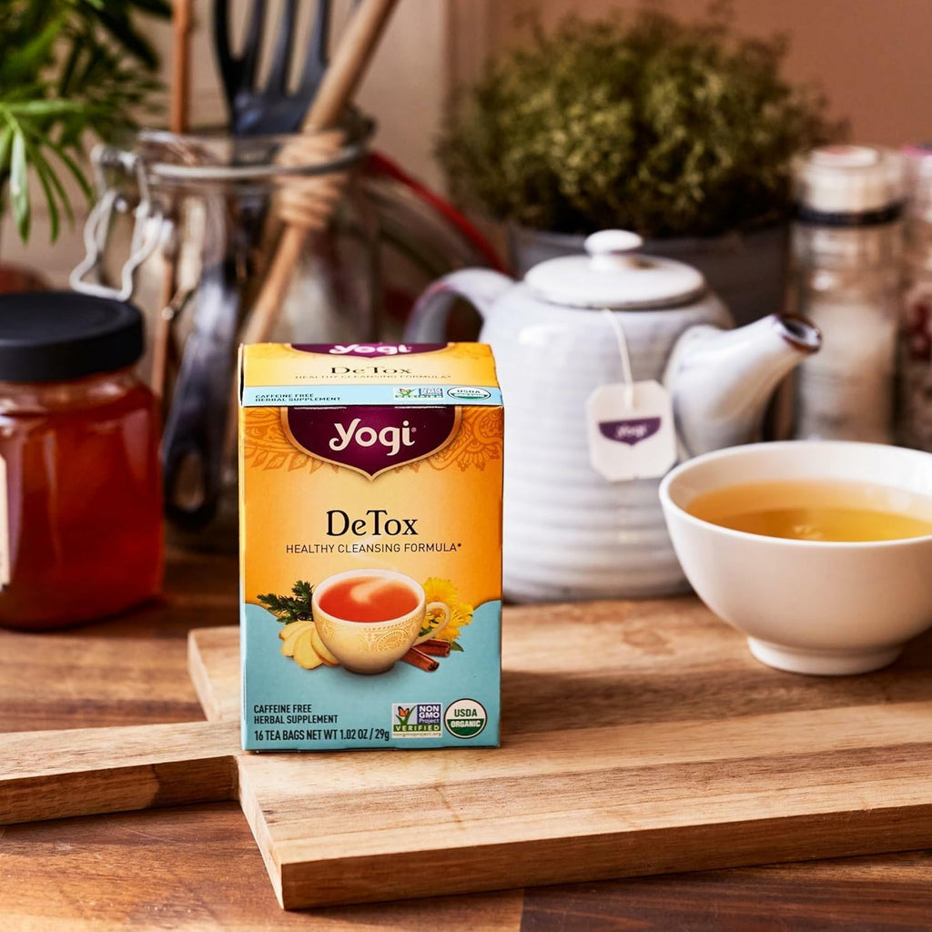 Detox & Wellness Variety Pack, 16 Tea Bags (4 Pack) | Organic Caffeine-Free Cleansing Teas with Honey Chai Turmeric Vitality and Detox, Ayurvedic Spice Blends