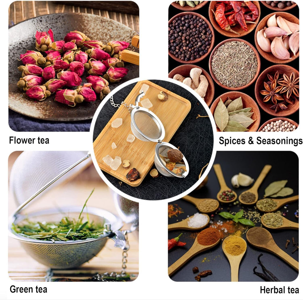 2Pcs Tea Infuser,Loose Leaf Tea Steeper Tea Strainer with Charm Handmade Dragonfly Butterfly Pendant Tea Ball Tea Filter Tea Infusers for Loose Tea