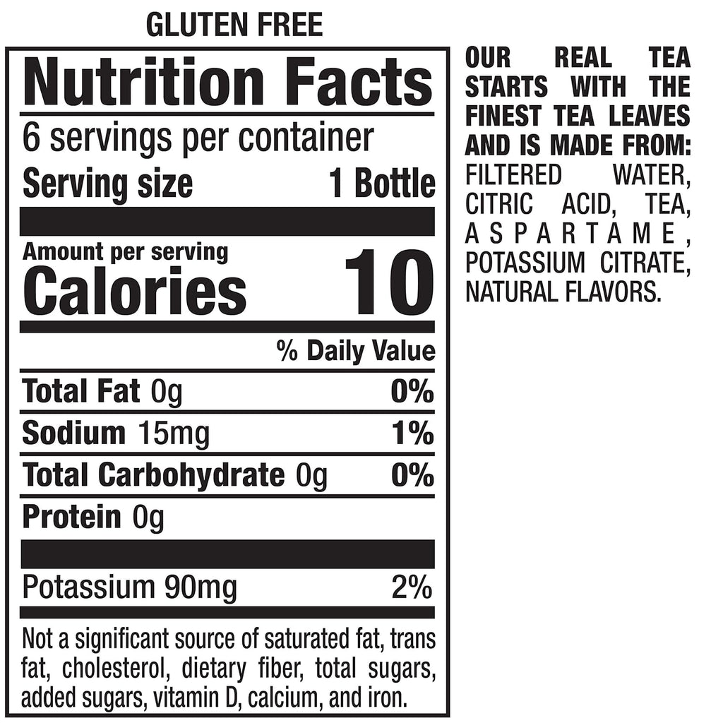 Zero Sugar Trop-A-Rocka Tea, 16 Fl Oz Recycled Plastic Bottle, 6 Pack