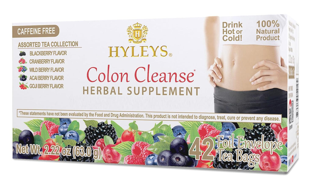 Colon Cleanse Tea, Assorted, 42 Individually Wrapped Herbal Tea Bags | Herbal Detox Tea with Senna, Fennel & Ginger, Supports Digestion, Regularity & Gut Reset, Caffeine Free, Gluten Free