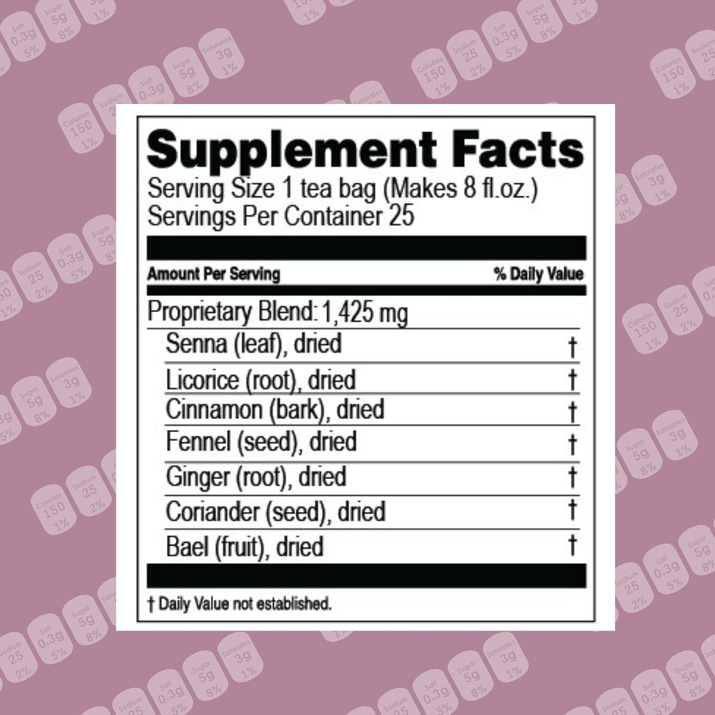 Colon Cleanse Tea, Acai Berry Flavor - 300 Individually Wrapped Herbal Tea Bags (12 Pack of 25) - Caffeine Free, Vegan