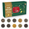 Top 10 Favourites Tea Sampler Set | Loose Leaf Tea (50+ Cups) | Tea Variety Pack with Green, Herbal, Black & Chai Brew | Vacuum Sealed for Freshness | Brew Hot & Col
