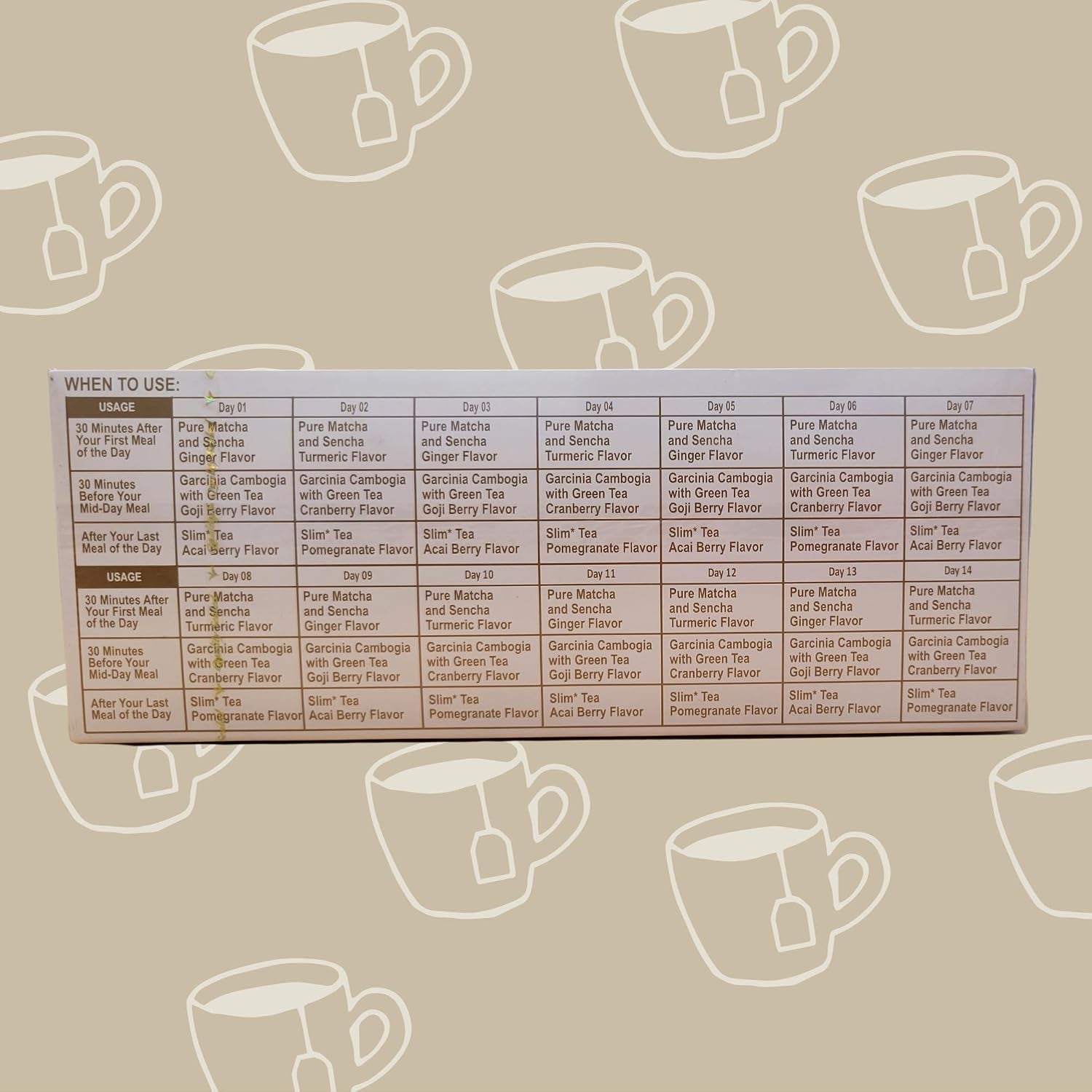 14 Day Weight Loss Tea, Garcinia & Matcha Green Tea, 42 Tea Bags